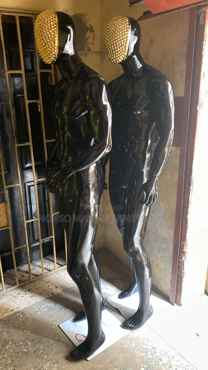 Black Stone Face Fibre Male Mannequin