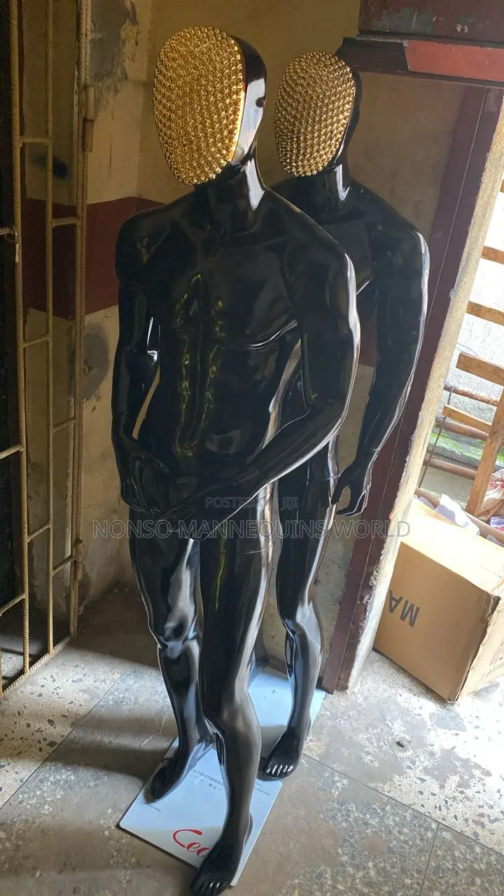 Black Stone Face Fibre Male Mannequin
