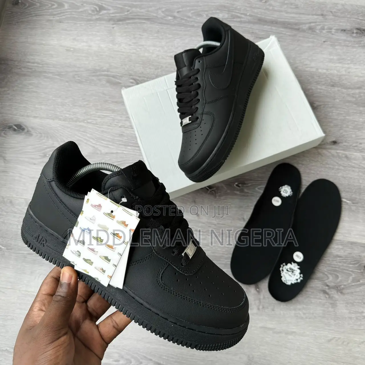 Nike Airforce 1 Triple Black Unisex Sneakers