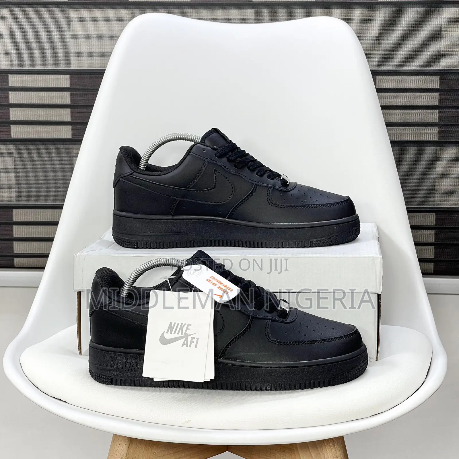 Nike Airforce 1 Triple Black Unisex Sneakers