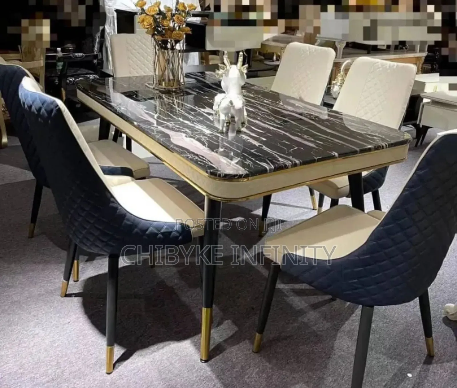 Imported, Brand New and Top Quality 6-Seater MARBLE DINING