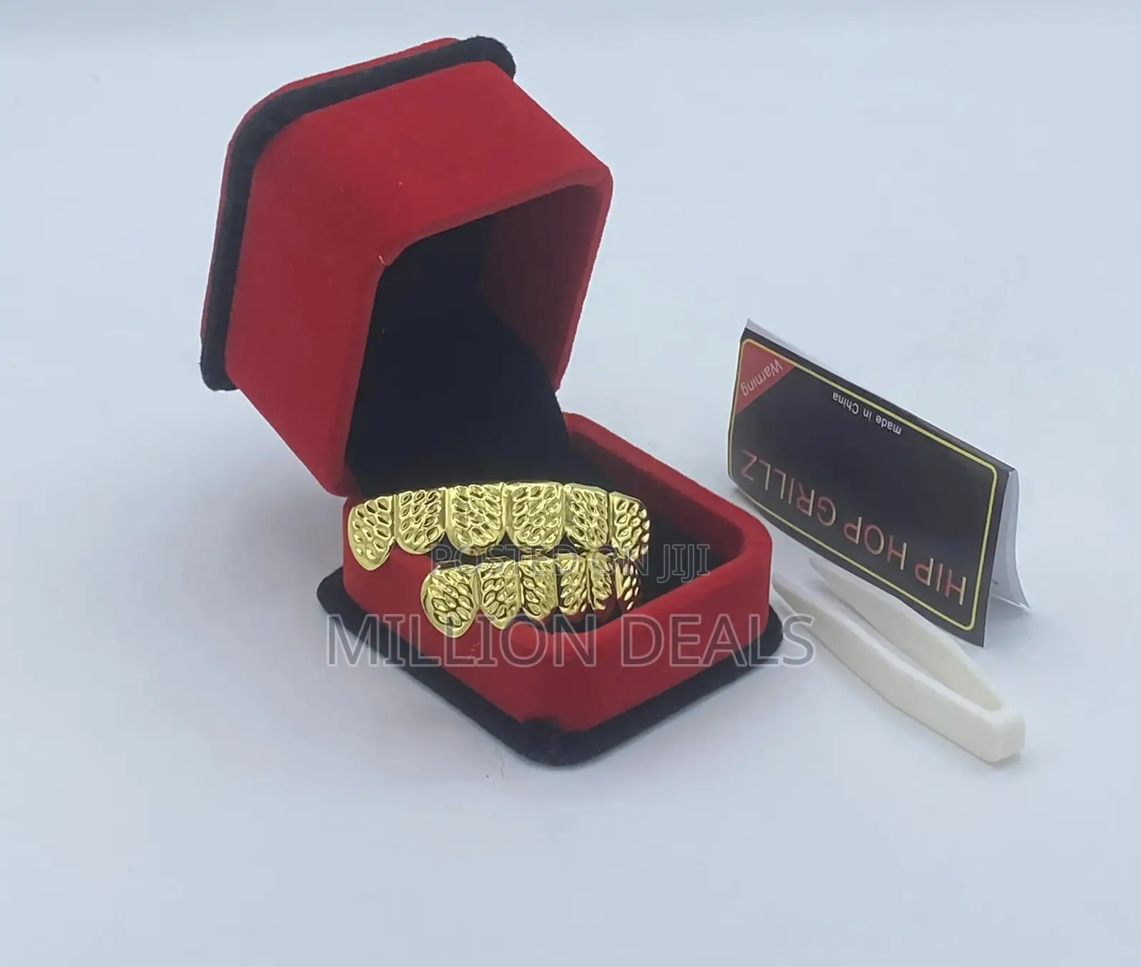 Ski Pattern Steel Men's Teeth Grillz