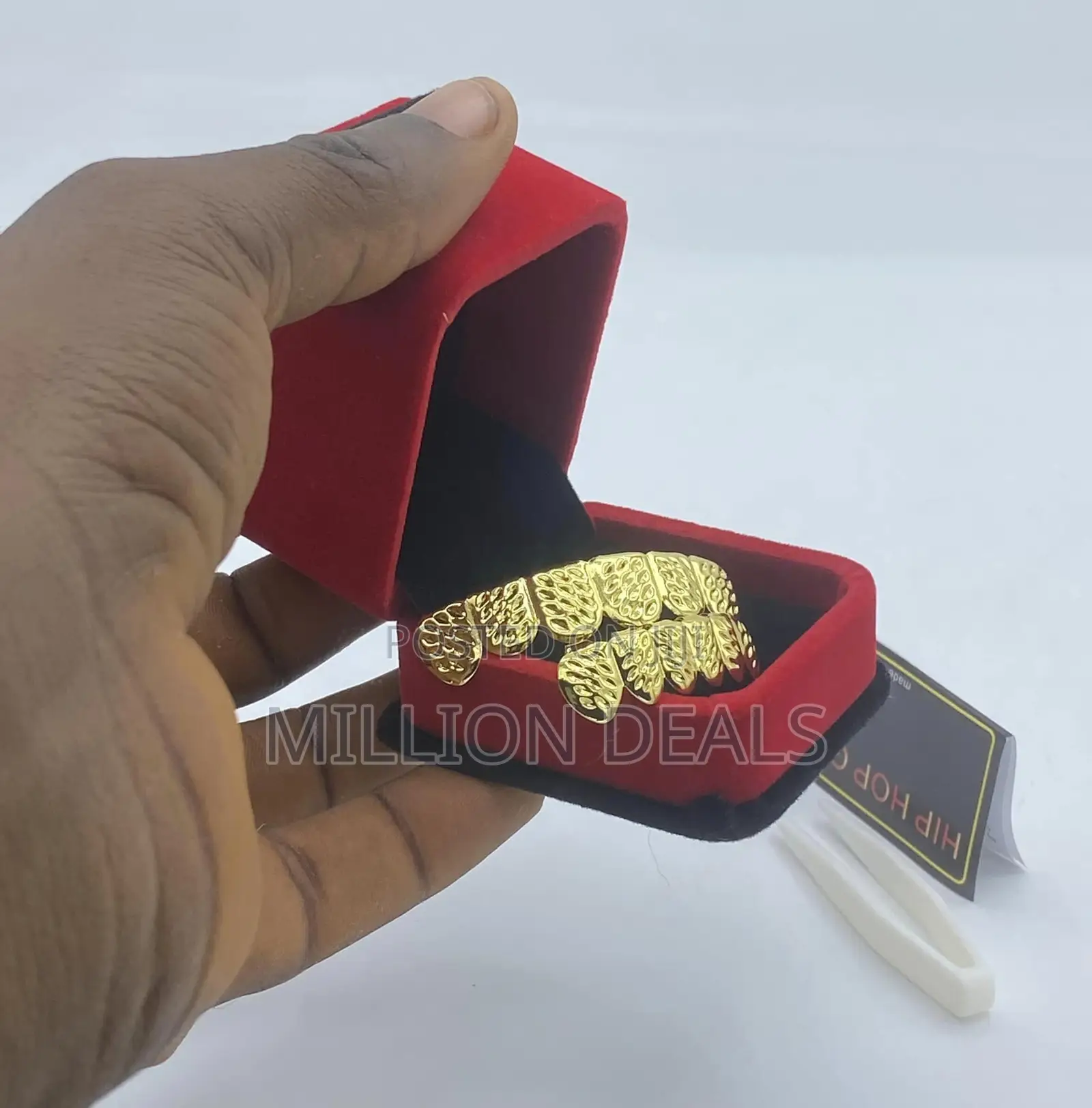 Ski Pattern Steel Men's Teeth Grillz