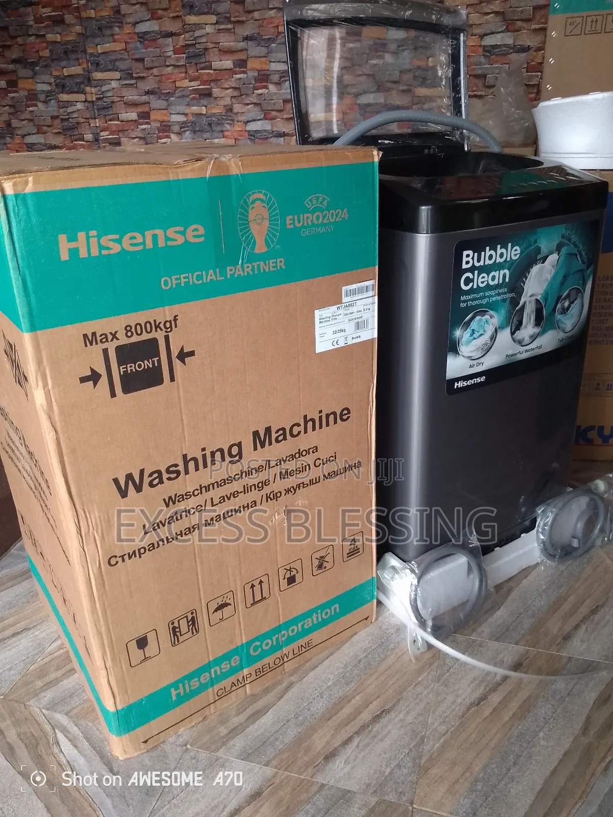 Brand New Top-Load Hisense 8kg Washing Machine -Wtja80t