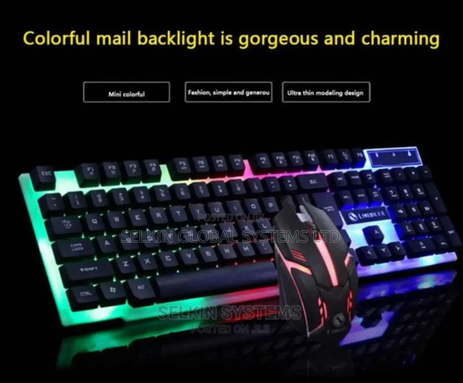 Twolf RGB Gaming Wired Keyboard and Mouse With Back Light