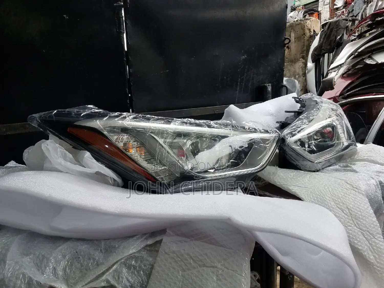 Set of Headlights for Hyundai Santafe 2013