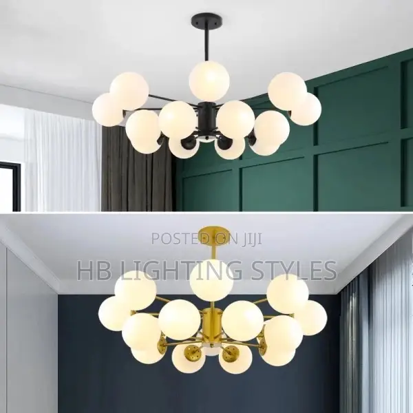 Nordic Pendant Light Black/Gold E27 Bulb Pendant Light