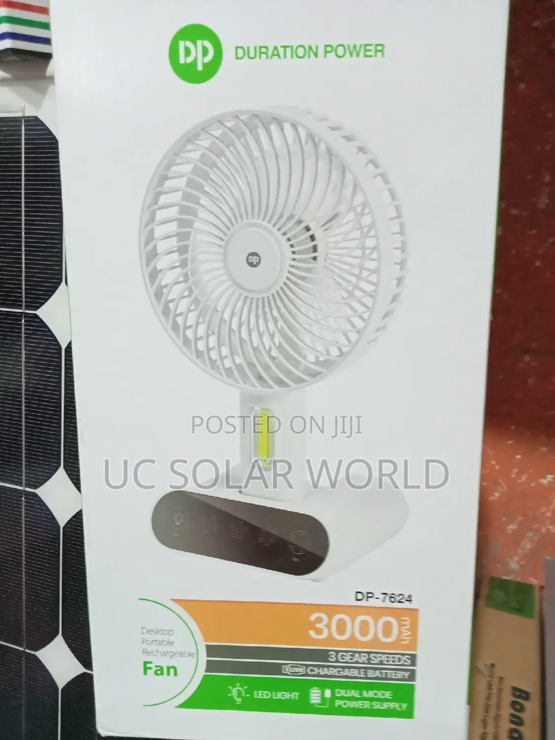 DP Duration Power 3000ahm Desktop Portable Rechargeable Fan
