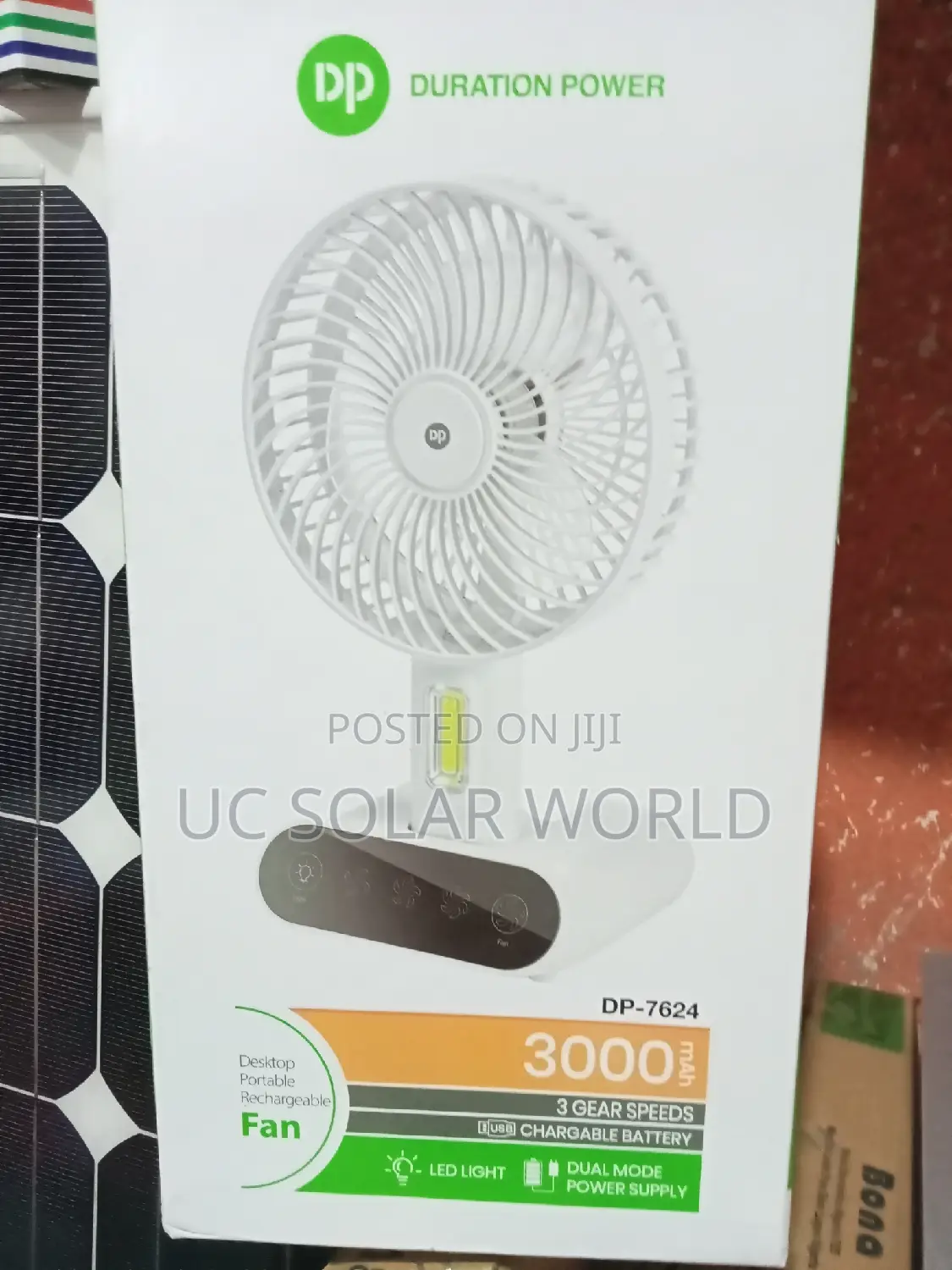 DP Duration Power 3000ahm Desktop Portable Rechargeable Fan
