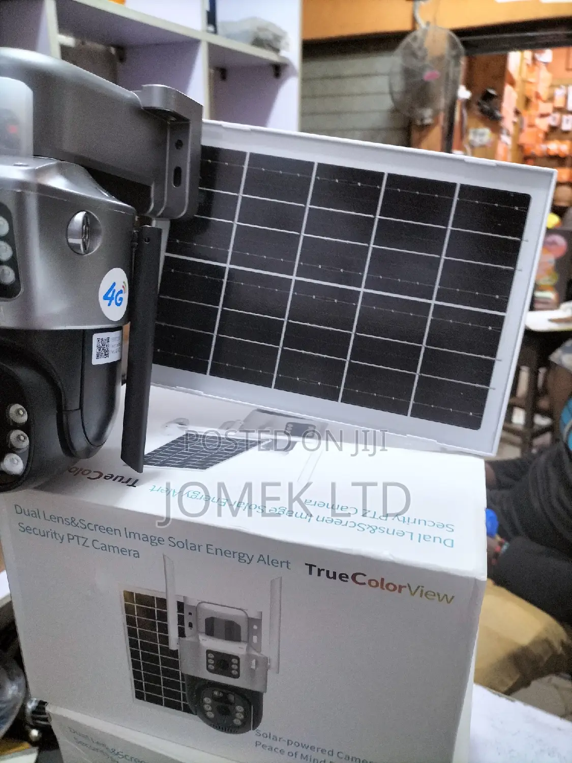 V380 Pro 5mp 4g Dual Lens PTZ Solar Camera Dual Screens