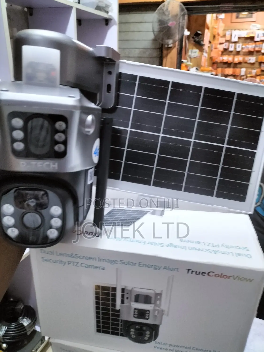 V380 Pro 5mp 4g Dual Lens PTZ Solar Camera Dual Screens