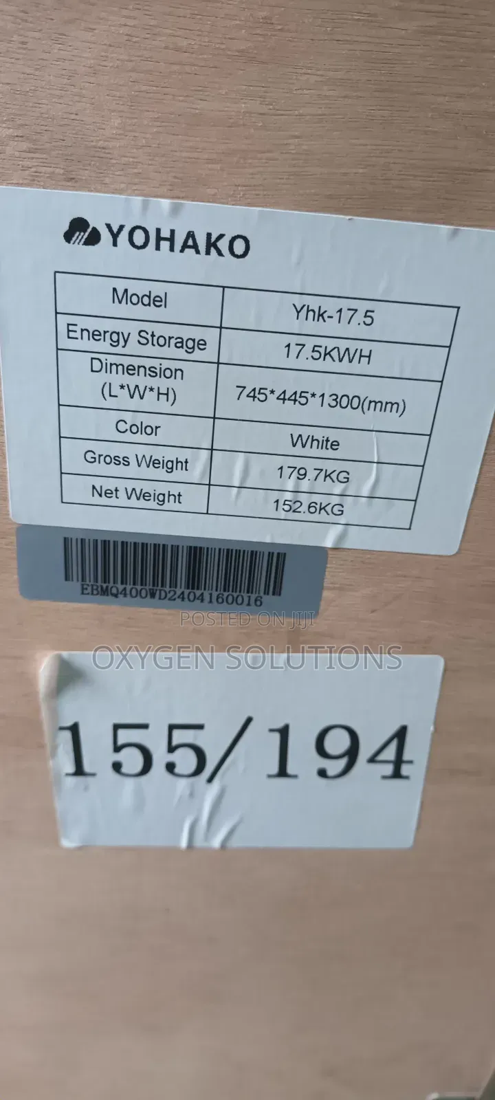 17.5kwh 48v Yohako Lithium Ion Battery