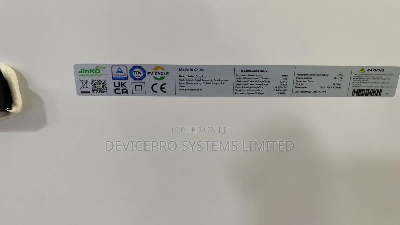 Jinko 440w Solar Panel