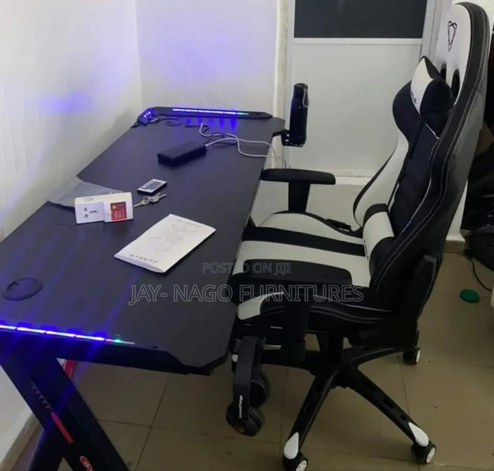 Executive Gaming Table Pure Leather Gaming Chair
