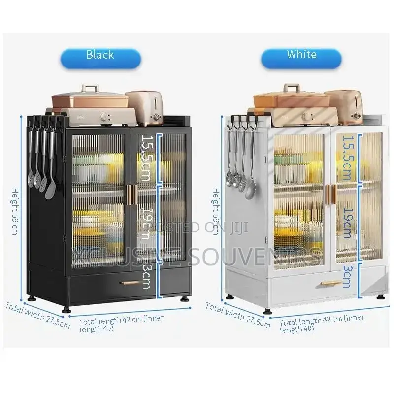 Kitchen Rack Carbon Steel Rustproof With Cover and Drawer