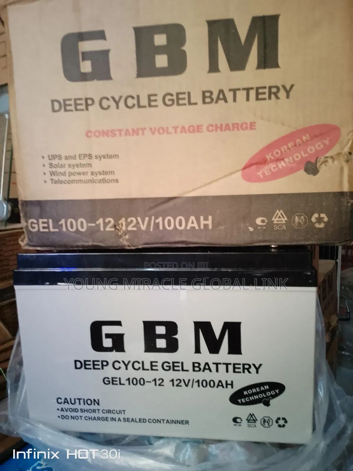 100ah 12v GBM Deep Cycle Koran Battery