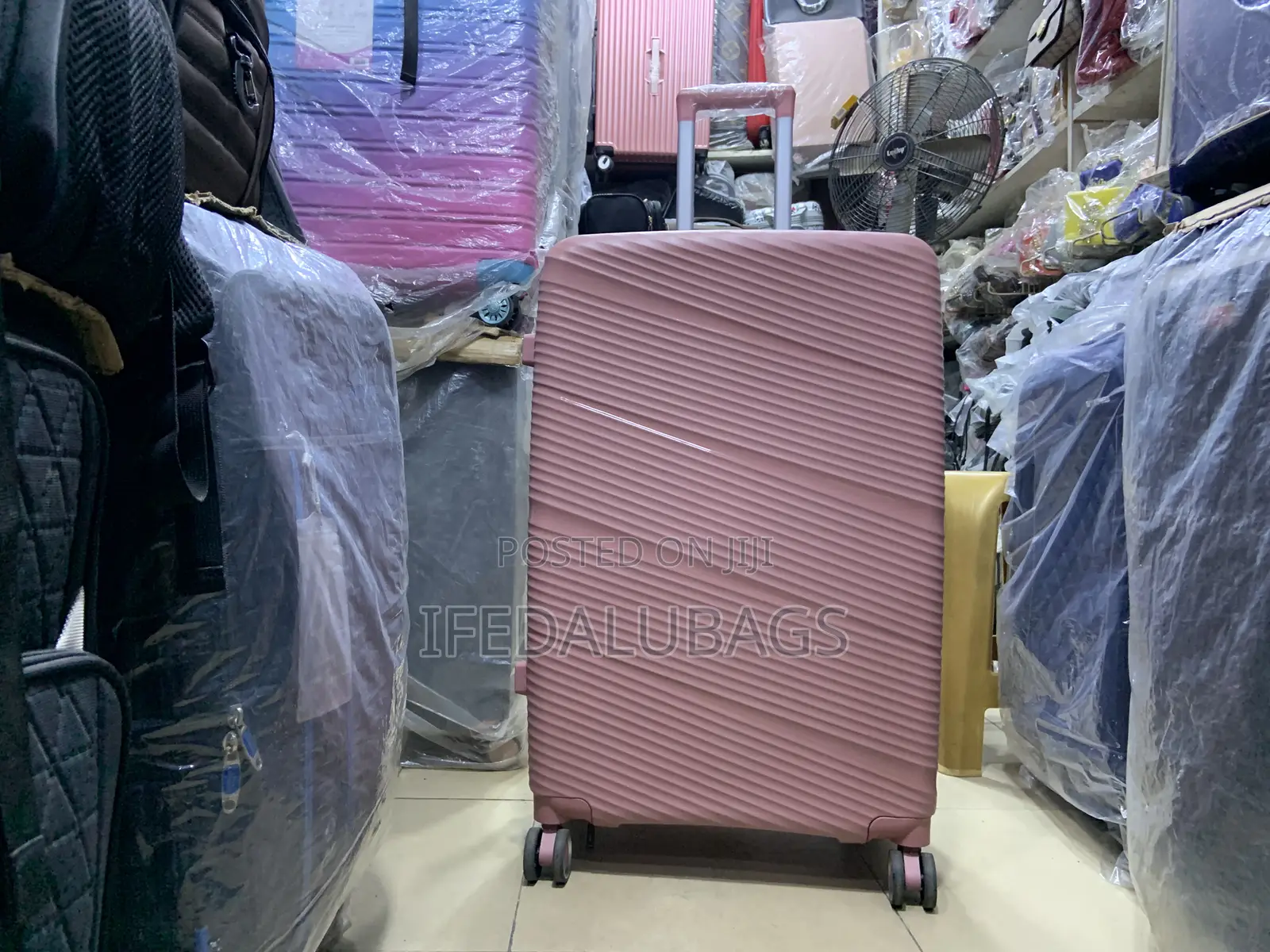 Big Size Peach Unbreakable Rubber Travel Luggage