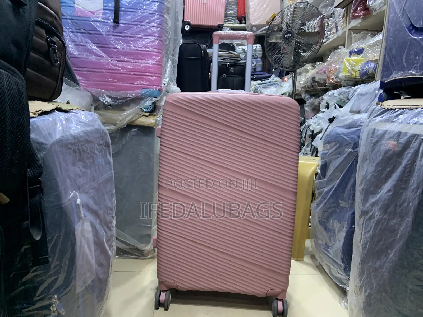 Big Size Peach Unbreakable Rubber Travel Luggage