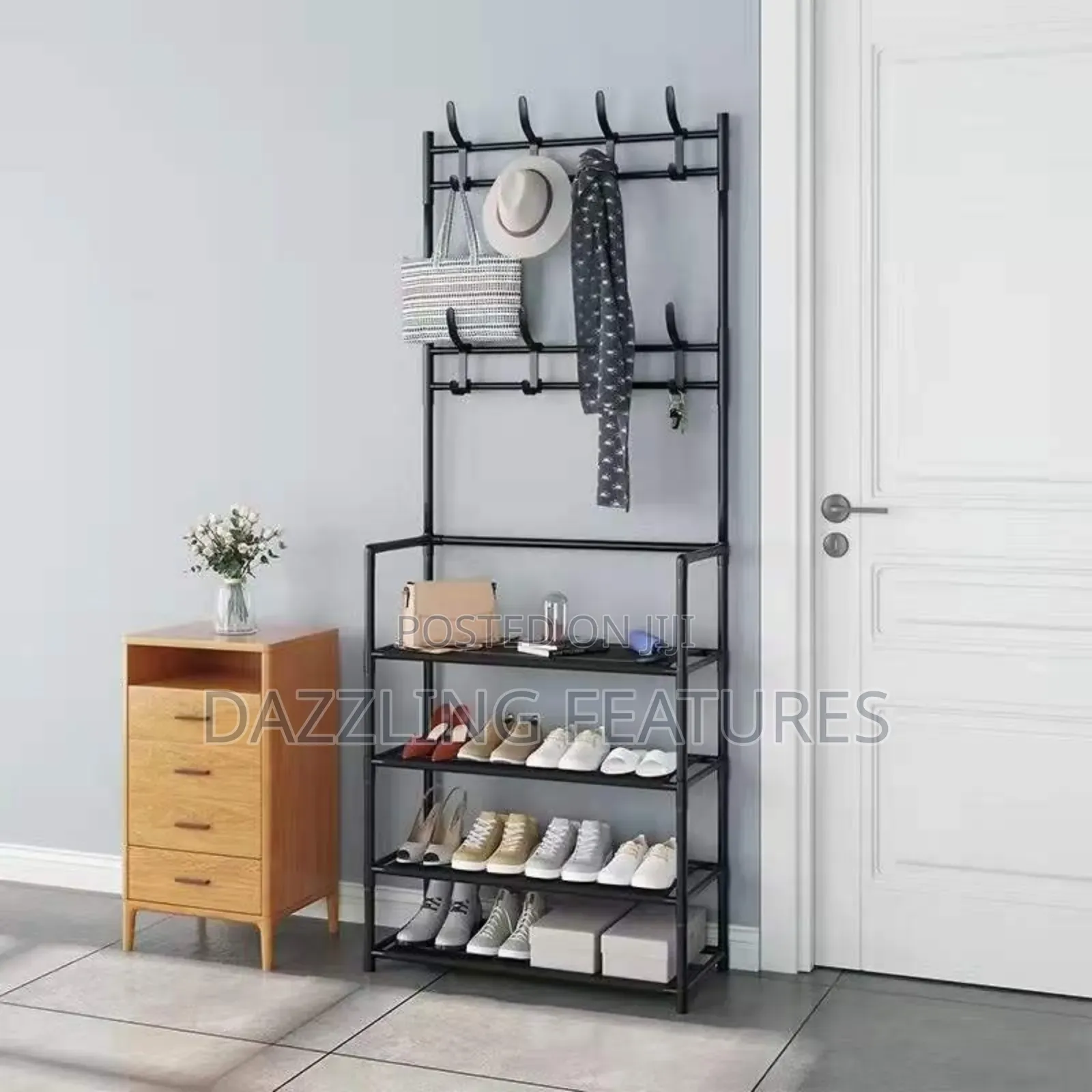 4 Layers Shoe Rack With Hanger