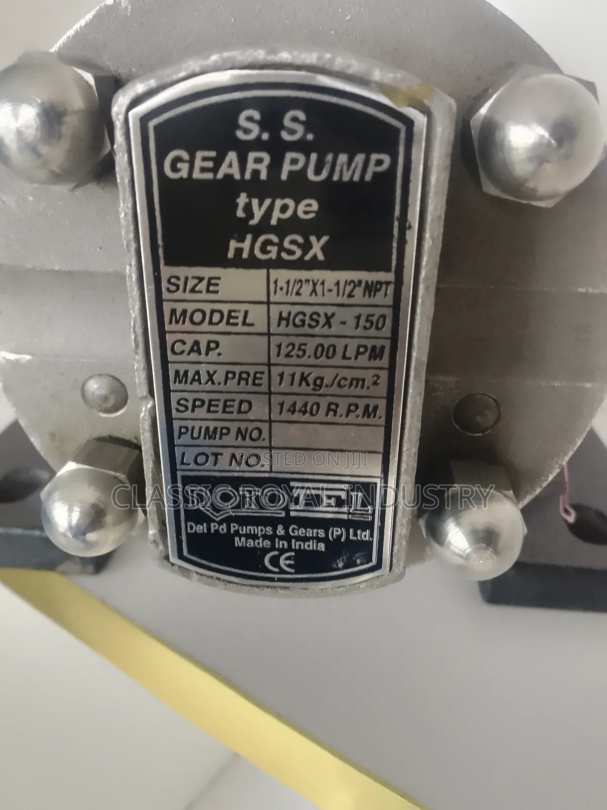 Rotodel Stainless Gear Pump