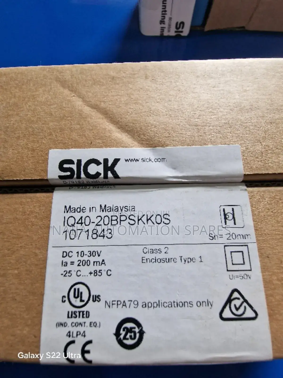 Sick Proximity Sensor – IQ40-20BPSKK0S |1071843
