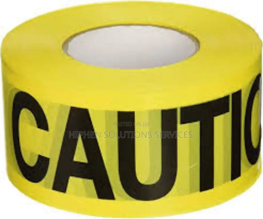 Yellow Caution Barricade Tape Construction