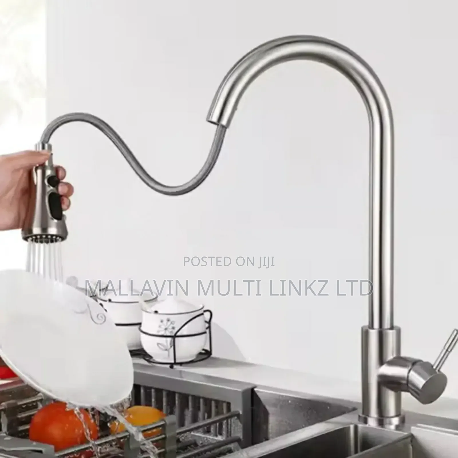 304 Stainless Steel Brushed Pull Out Kitchen Mixer Tap