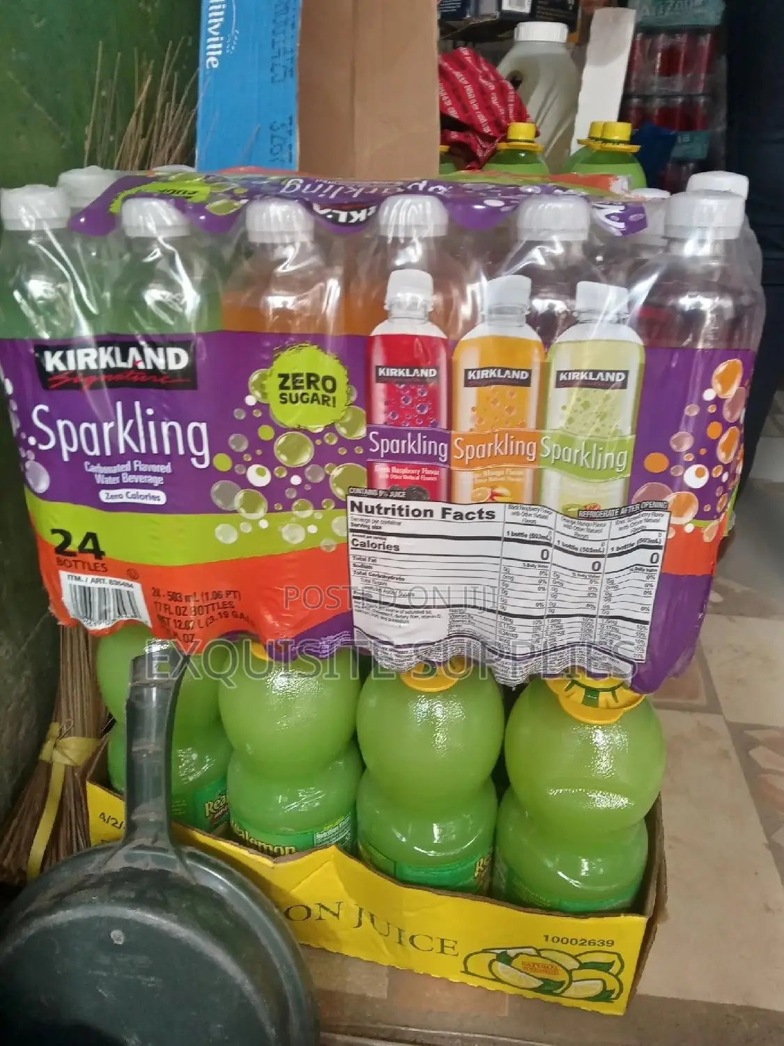 Kirkland Sparkling Carbonated Flavoured Water By 24