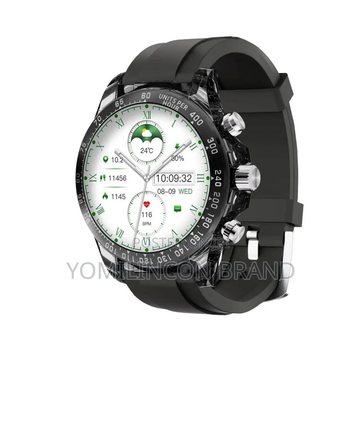 Porodo RAYTONA Smart Watch With Silicone and Metal Strap
