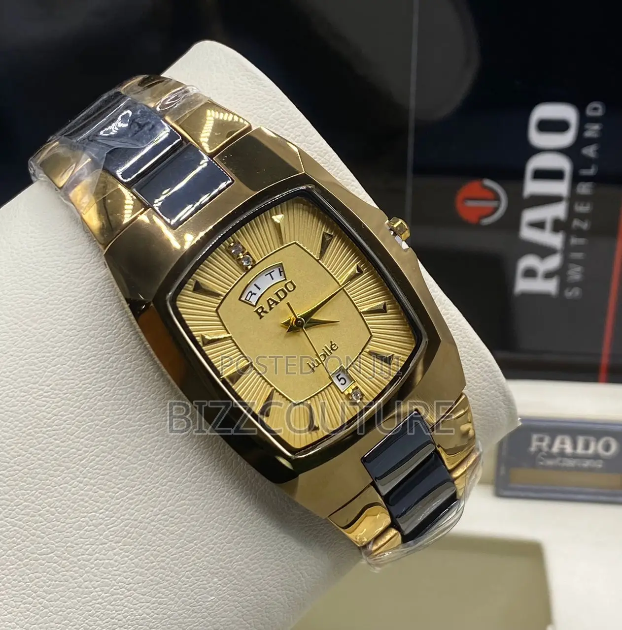 Original RADO Jublie Black Mix Gold Chain Watch Is Availble