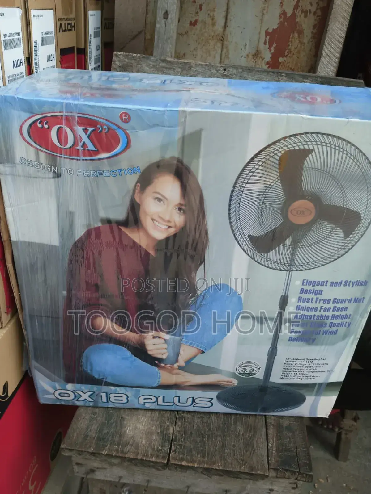 Original Standing OX Fan 18"