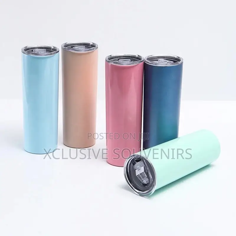 20oz Stainless Steel Coated Mugs With Straws