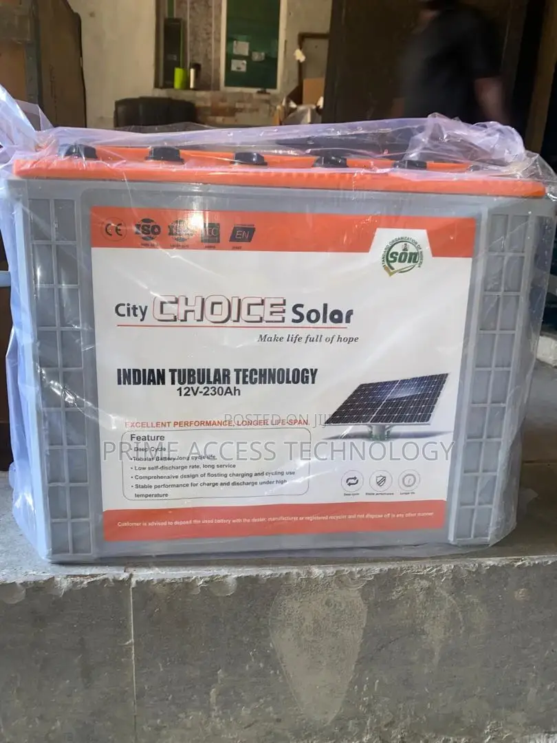230ah City Choices Solar Tall Tubular Battery