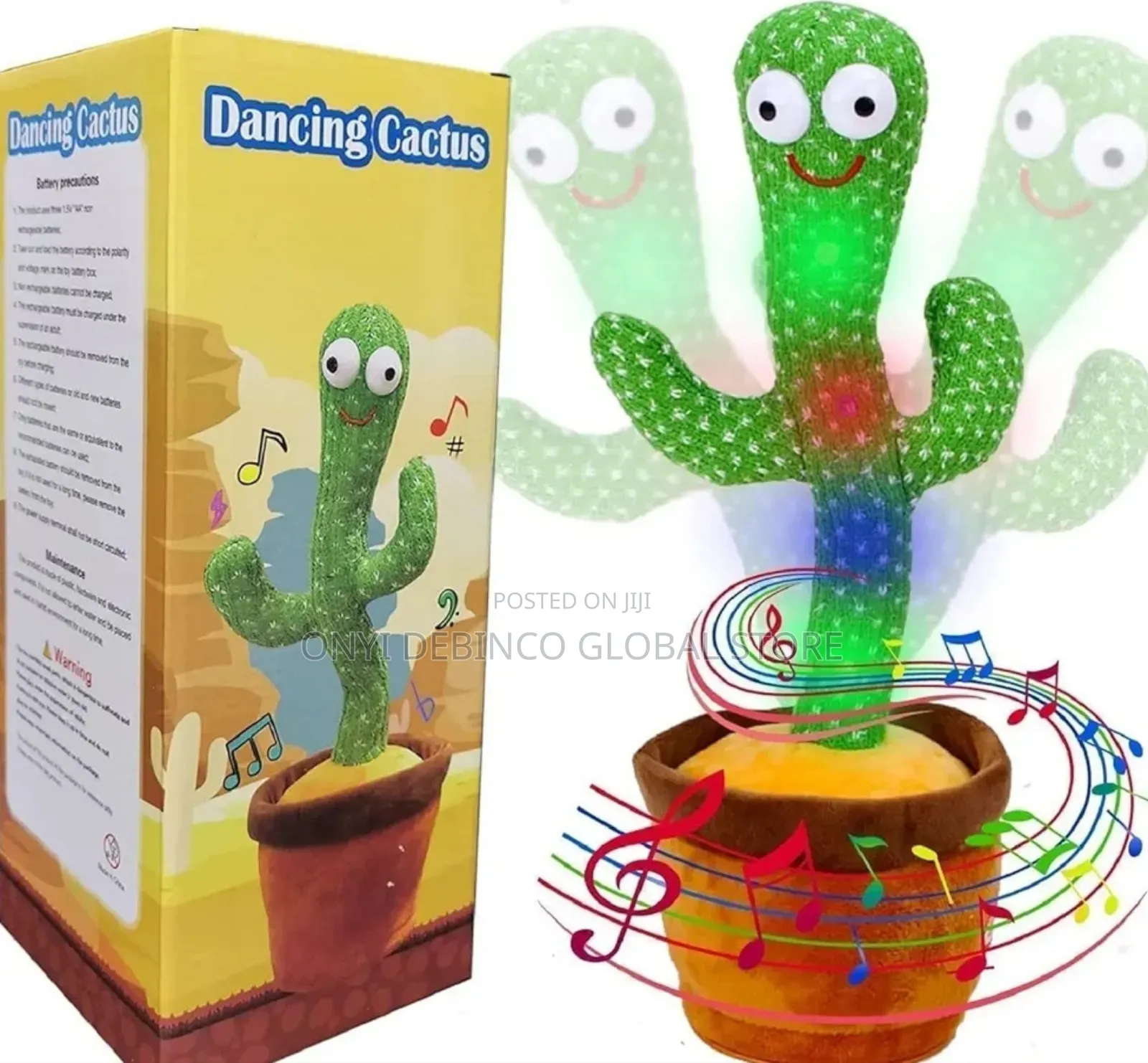 Children Funny Cactus Toy Dancing / Talking for Babies/ Kids
