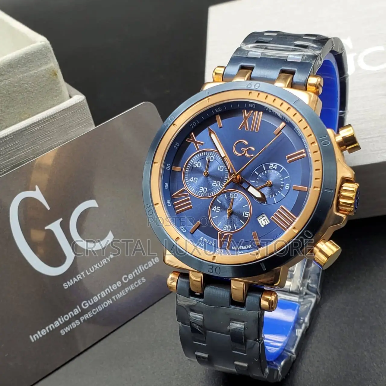 Guess Quality Luxury Men Chain Wristwatch