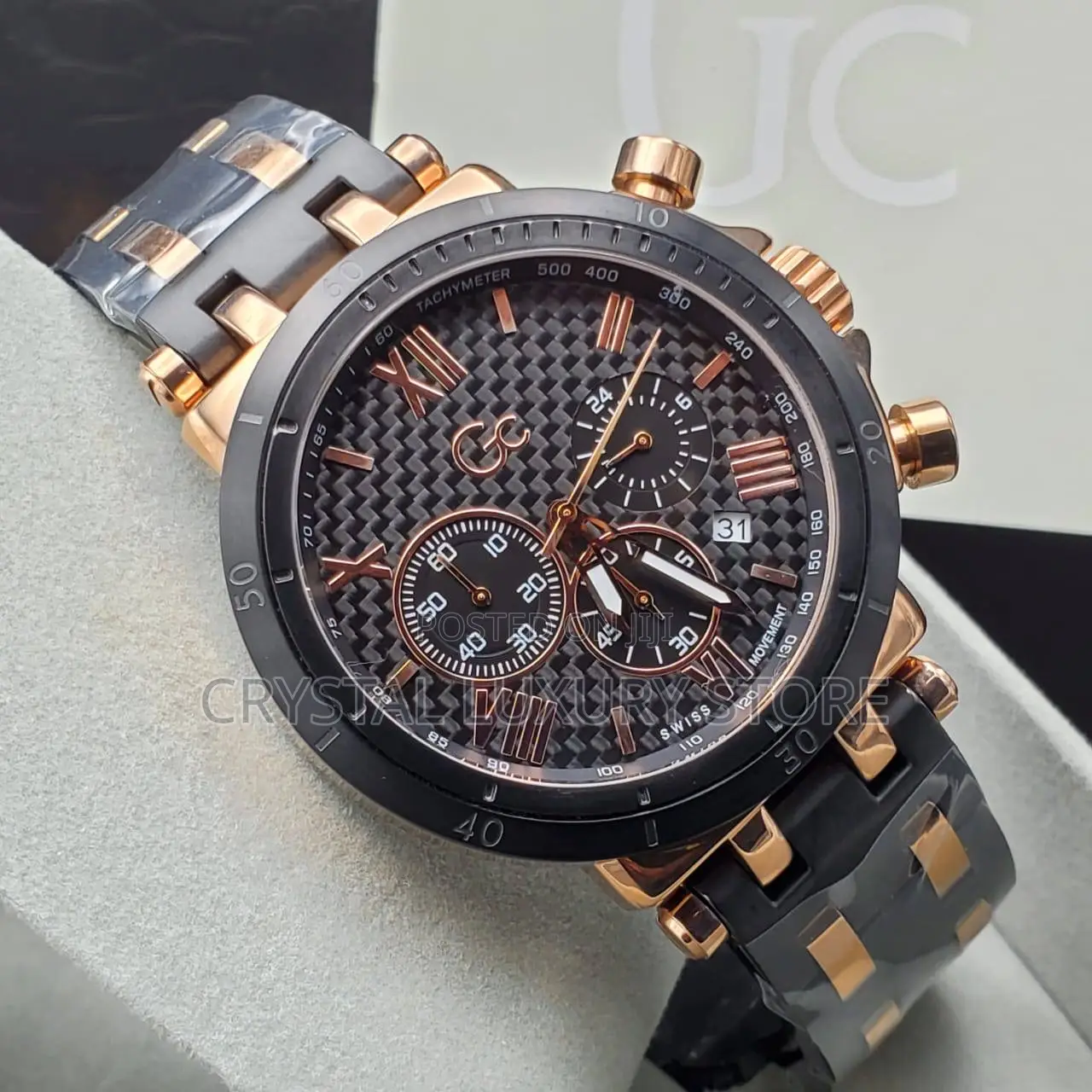 Guess Quality Luxury Men Chain Wristwatch