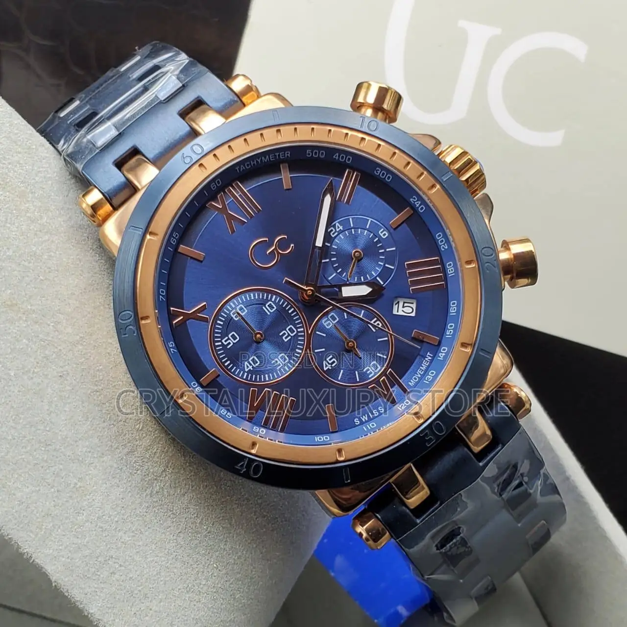 Guess Quality Luxury Men Chain Wristwatch