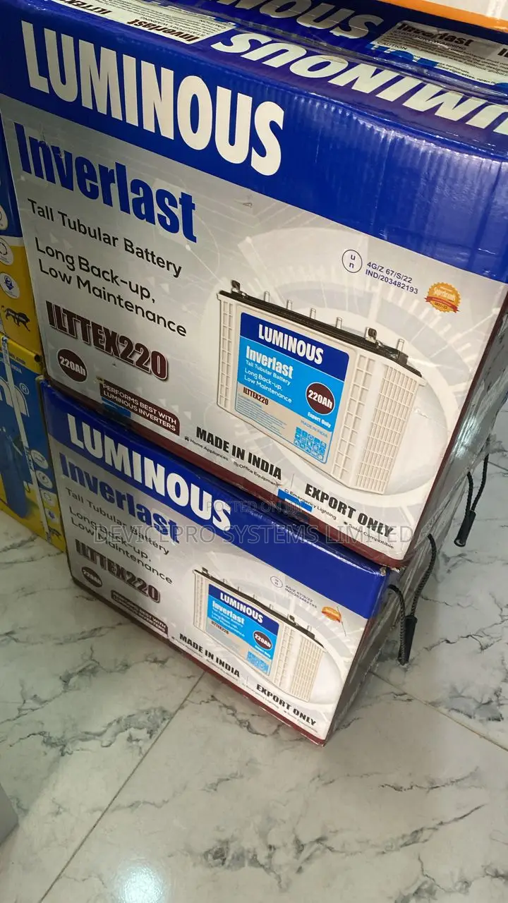 Luminous Inverlast 220ah/12v Tubular Battery