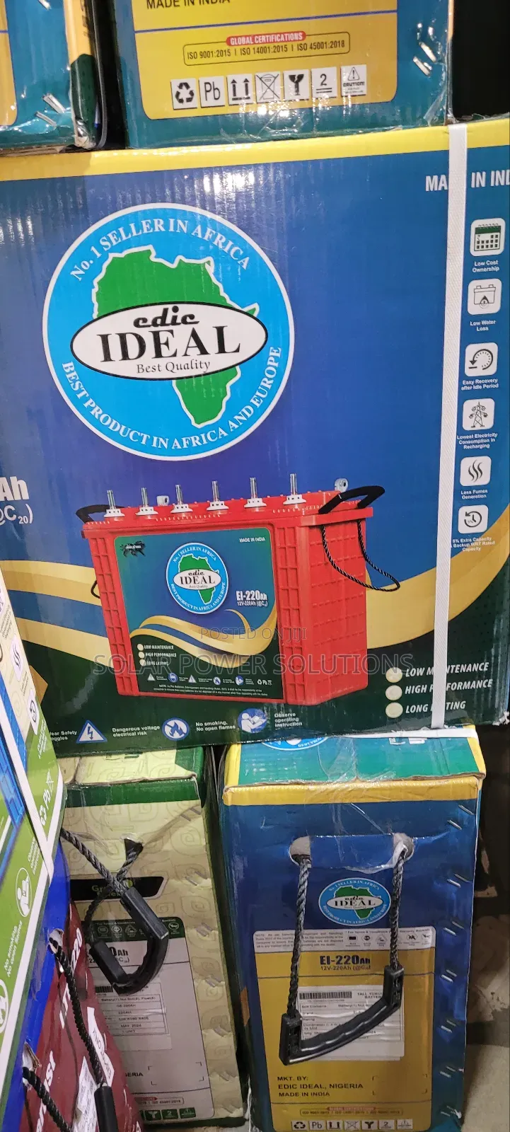 Edic Ideal 220ah Tubular Battery