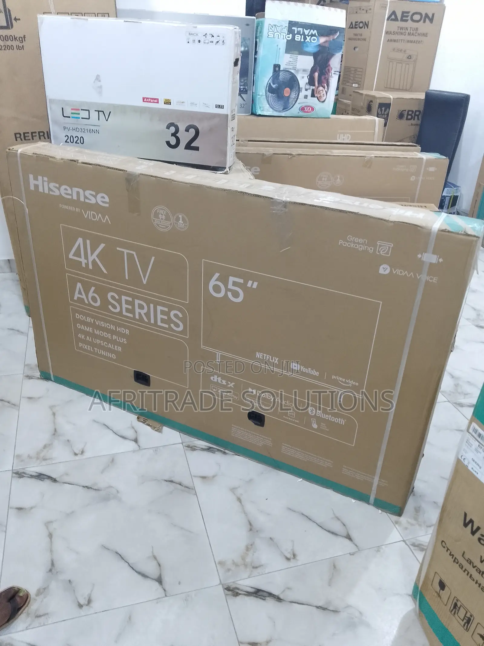 65 Inches Hisense A6series Smart TV + Netflix