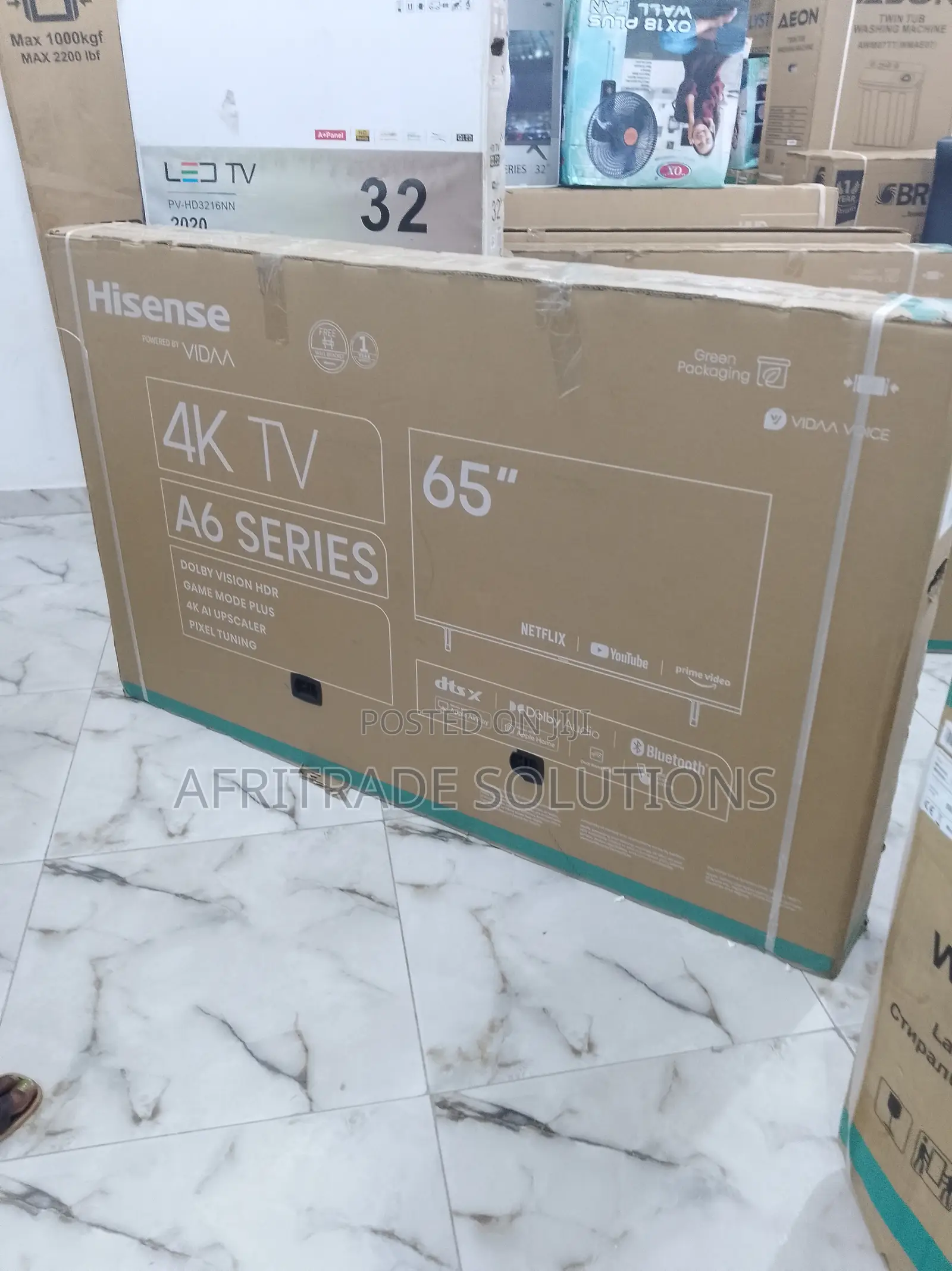 65 Inches Hisense A6series Smart TV + Netflix