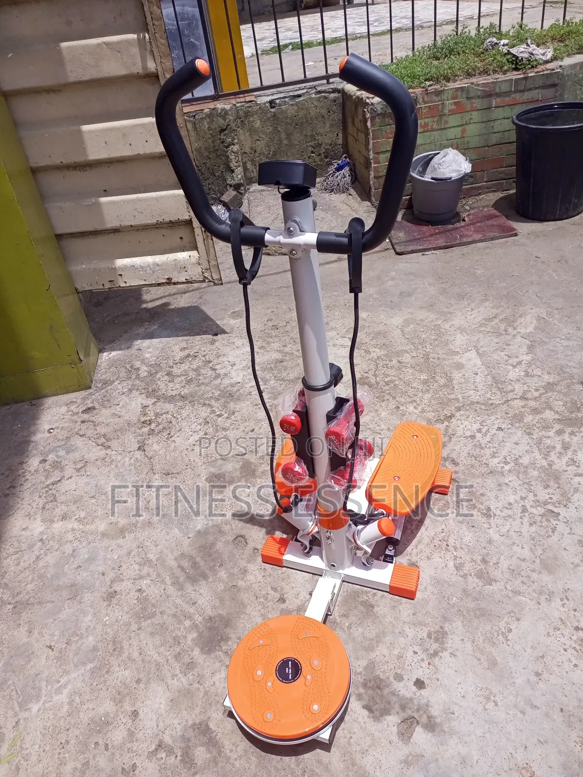 Standing Stepper With Dumbbells