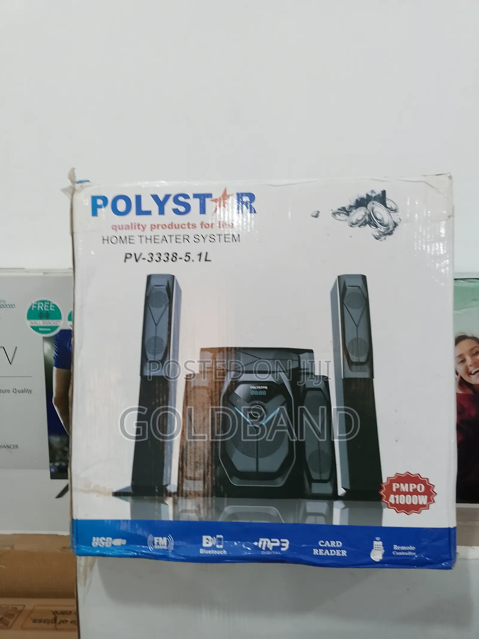New Modern Poly Star Pv-3338-5.1l Sound Bar System