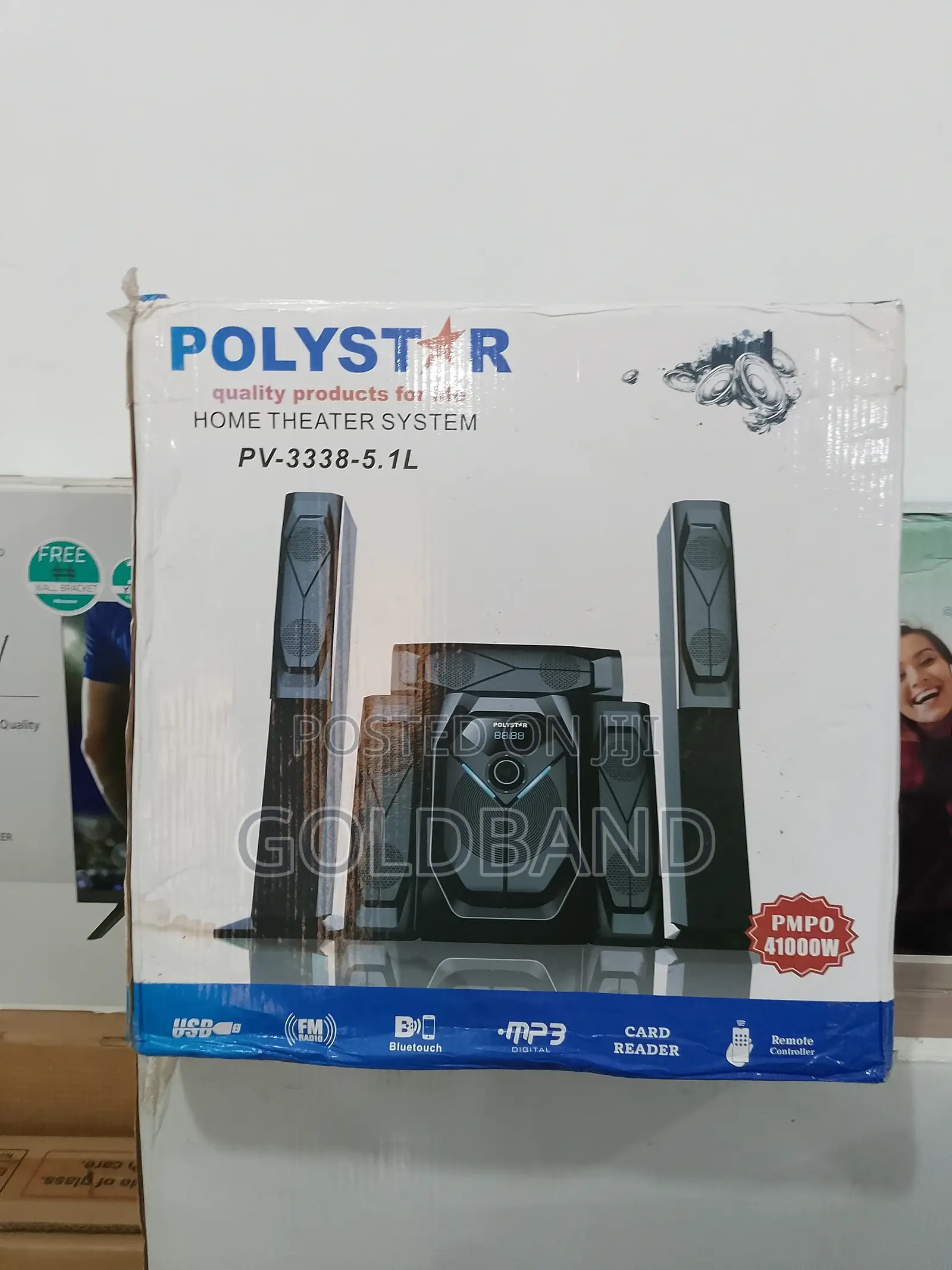 One-of-a-Kind Poly Star Pv-3338-5.1l Sound Bar System