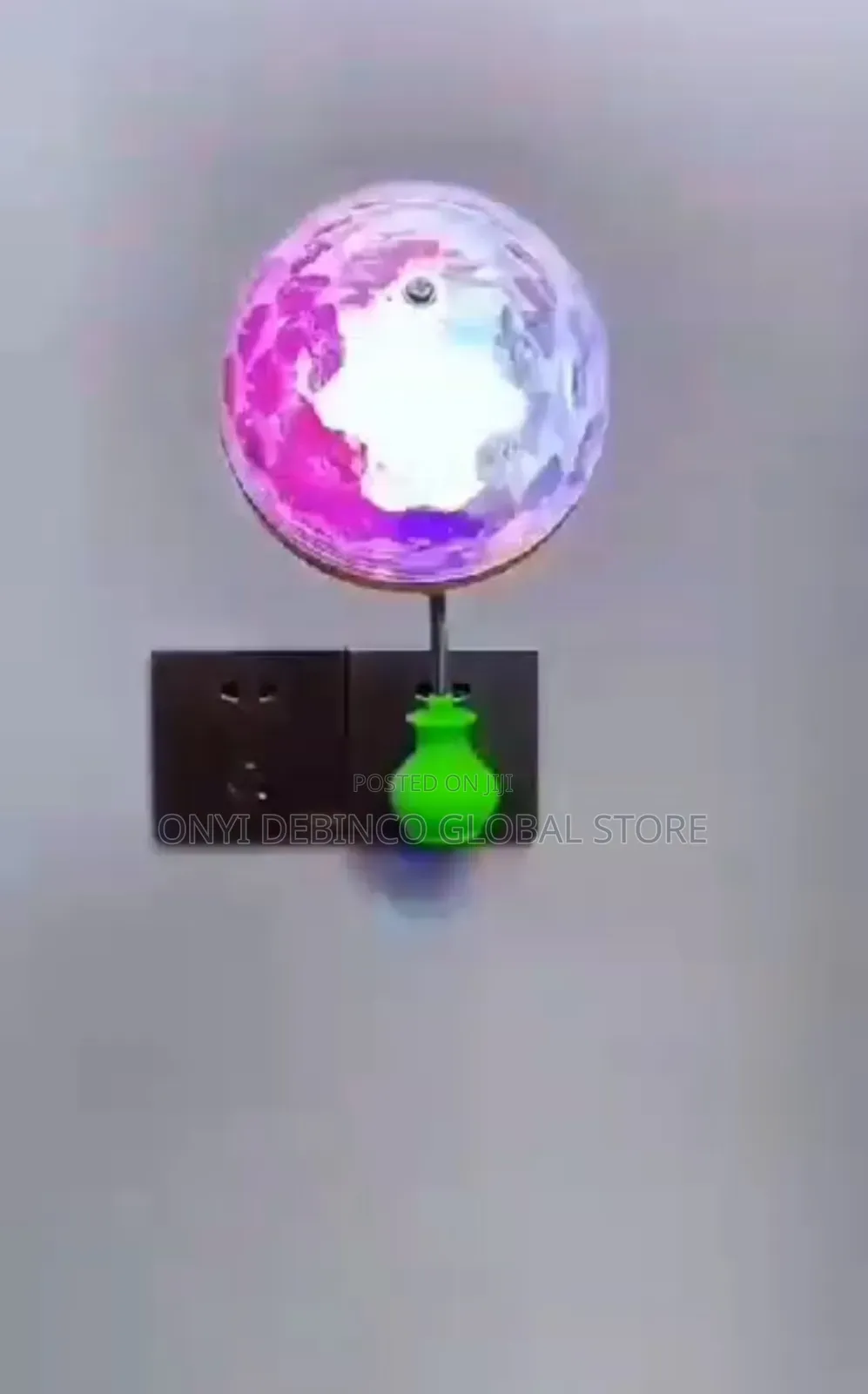 DJ Colorful Rotating Magic Ball Light Lamp Holder Club/Party