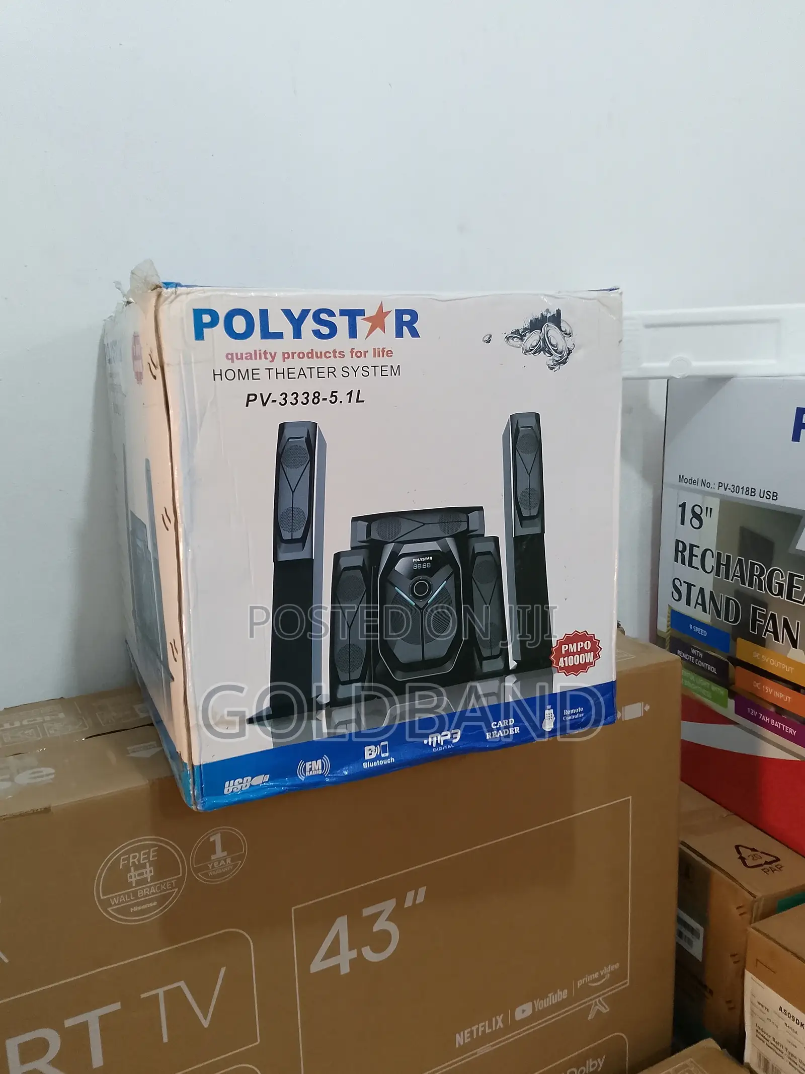 Sleek and Responsive Polystar Sound Bar System "Pv-3338-5.1l