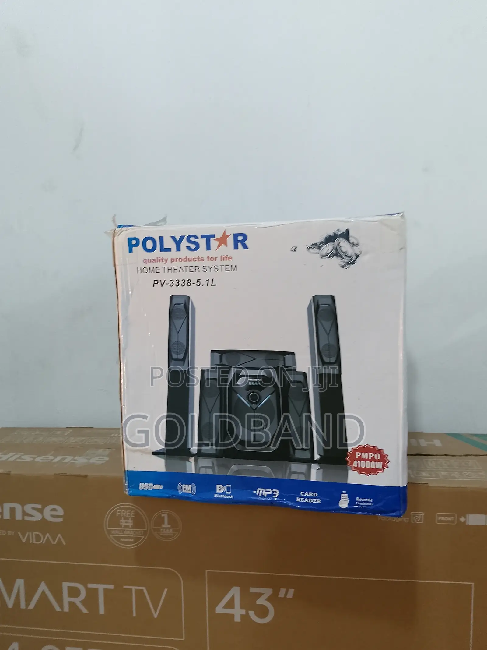 Most Durable Poly Star Sound Bar System "Pv-3338-5.1l"