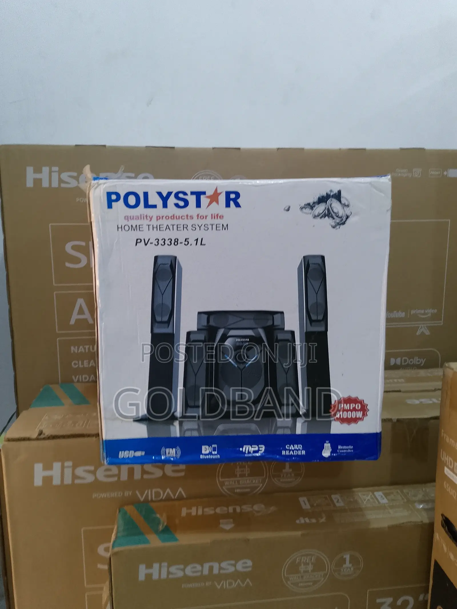 Most Durable Poly Star Sound Bar System "Pv-3338-5.1l"
