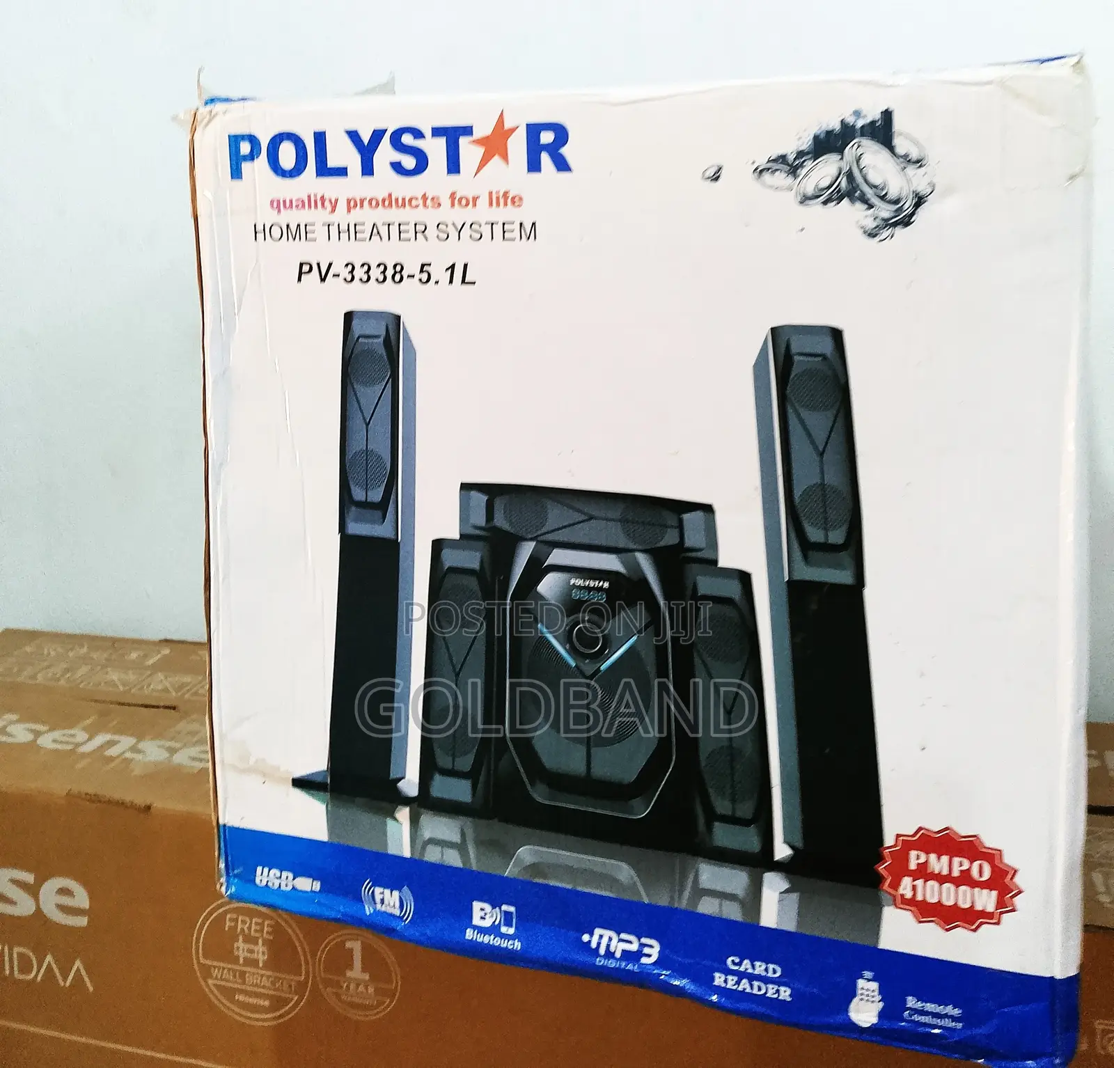 User-Friendly Poly Star Pv-3338-5.1l Sound Bar System