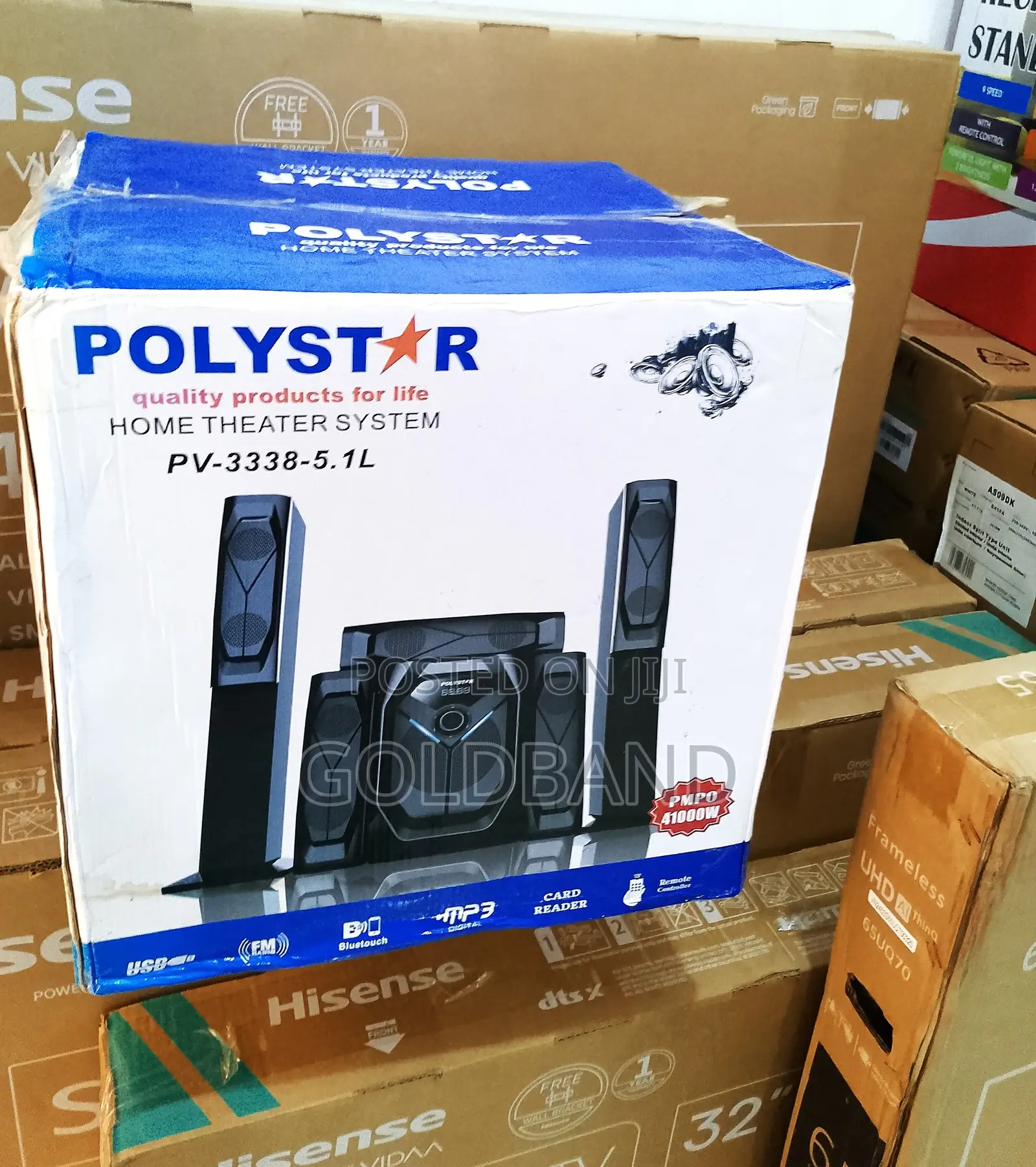 A Premium and Clean Sound Bar System "Polystar Pv-3338-5.1l"
